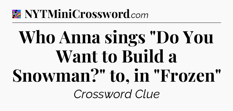 Who Anna sings 