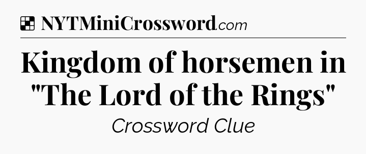 Solution: Kingdom of horsemen in 