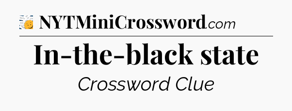 In-the-black state - 7 Little Words