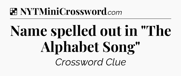 Solution: Name spelled out in 