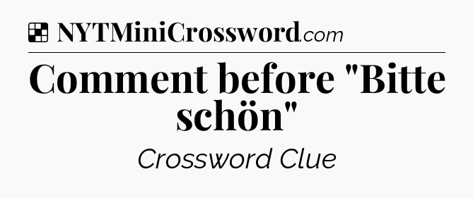 Solution: Comment before 