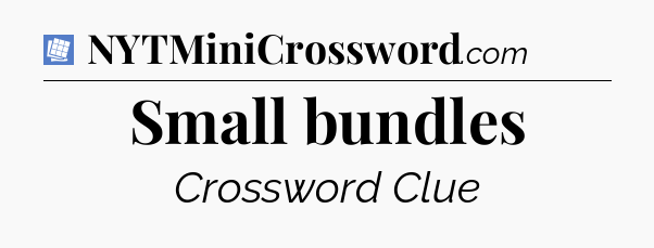 Small bundles Puzzle Page Crossword Clue