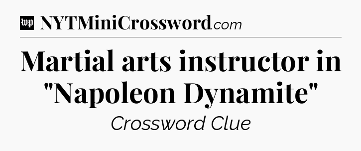 Martial arts instructor in 