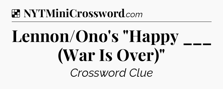 Solution: Lennon/Ono's 