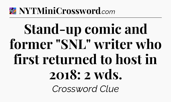 Stand-up comic and former 