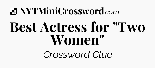 Solution: Best Actress for 