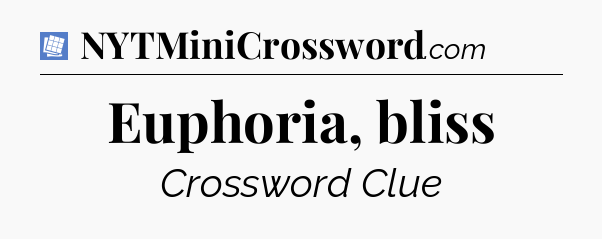 Euphoria, bliss Puzzle Page Crossword Clue