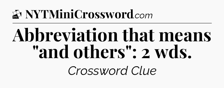 Abbreviation that means 