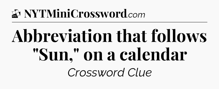 Abbreviation that follows 