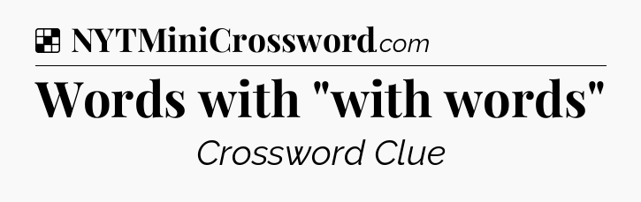 Solution: Words with 