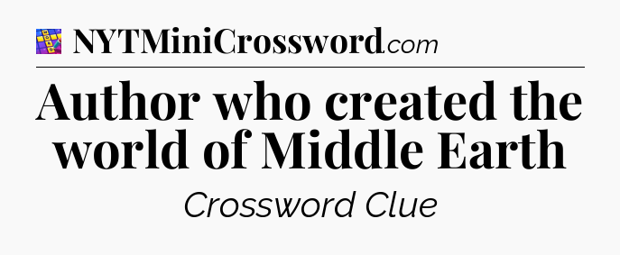 Author who created the world of Middle Earth Codycross