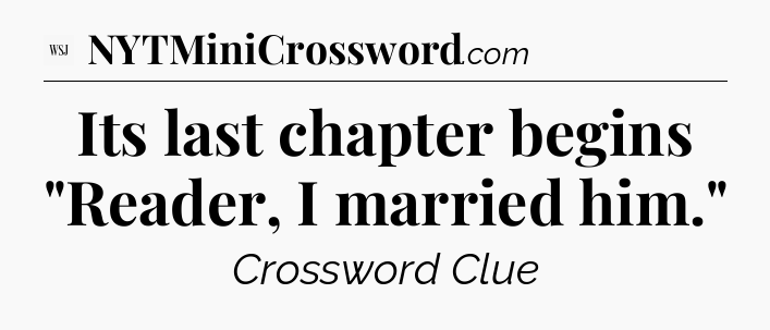 Its last chapter begins 