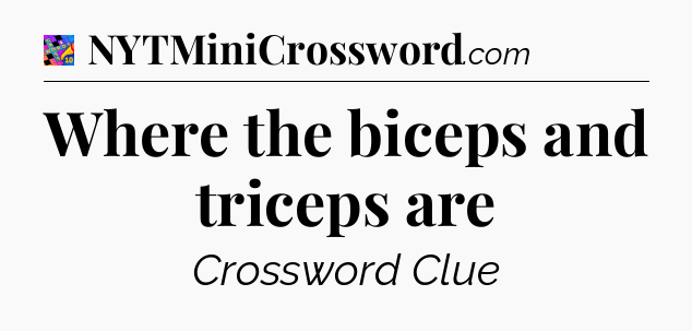 Where the biceps and triceps are Crossword Clue