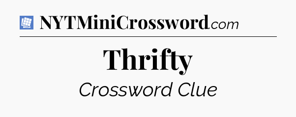 Thrifty Puzzle Page Crossword Clue