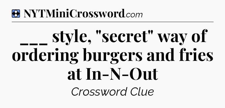 Solution: ___ style, 