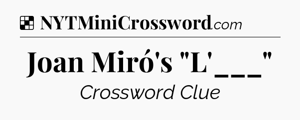 Solution: Joan Miró's 