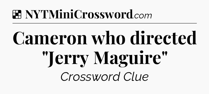 Solution: Cameron who directed 