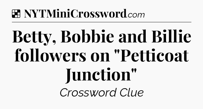 Solution: Betty, Bobbie and Billie followers on 
