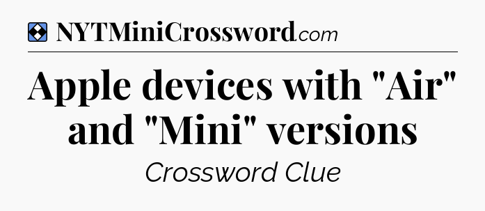 Solution: Apple devices with 