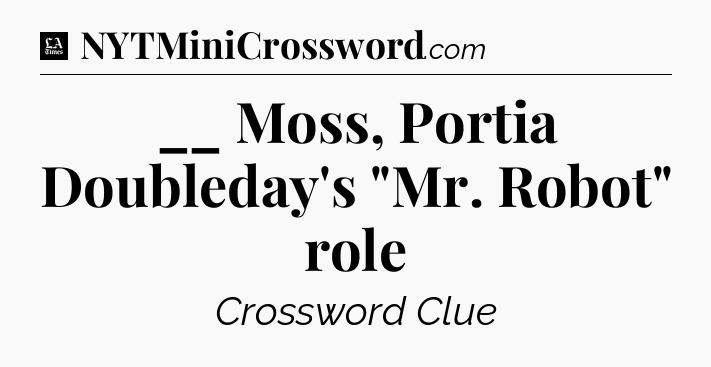 __ Moss, Portia Doubleday's 