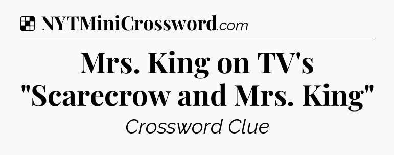 Solution: Mrs. King on TV's 