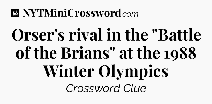 Orser's rival in the 