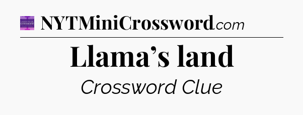 Llama’s land - Thomas Joseph Crossword