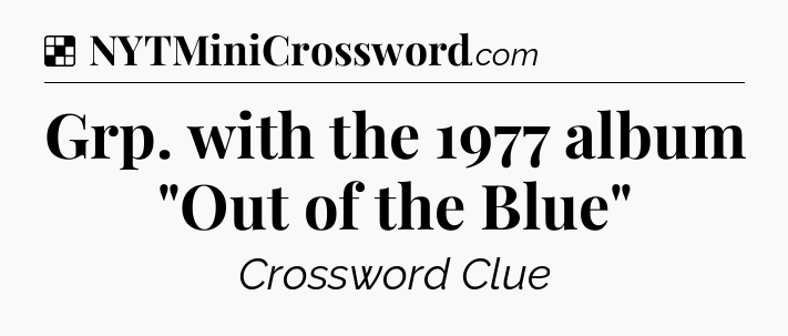 Solution: Grp. with the 1977 album 