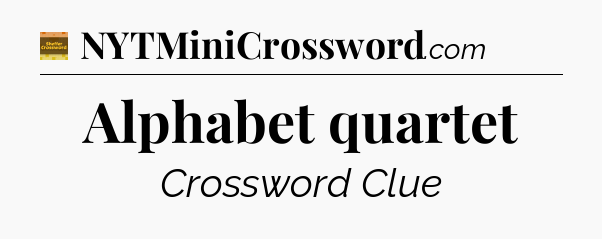 Alphabet quartet - Eugene Sheffer Crossword