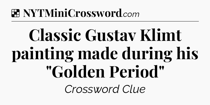 Solution: Classic Gustav Klimt painting made during his 