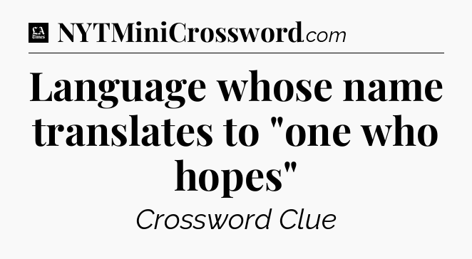 Language whose name translates to 