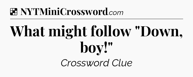 Solution: What might follow 