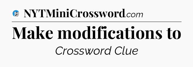 Make modifications to Crossword Clue