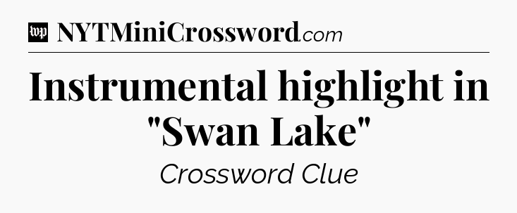 Instrumental highlight in 