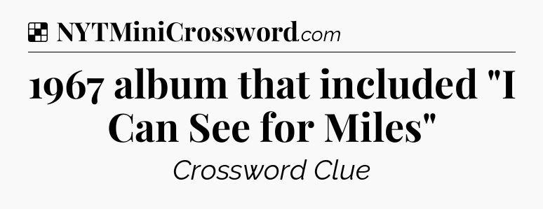 Solution: 1967 album that included 