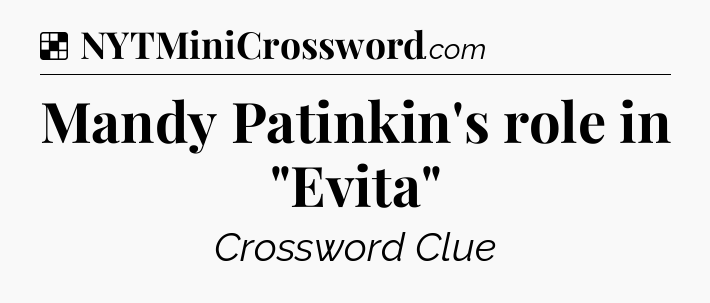 Solution: Mandy Patinkin's role in 