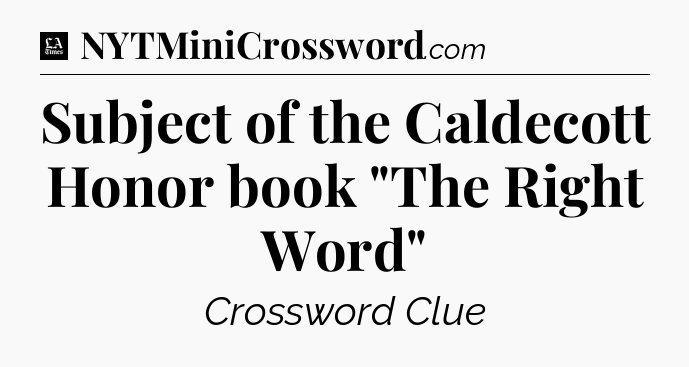 Subject of the Caldecott Honor book 