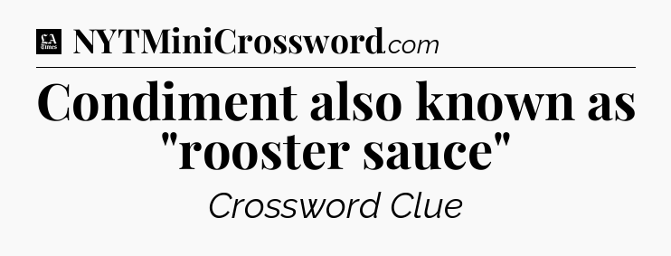Condiment also known as 
