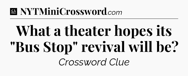 What a theater hopes its 