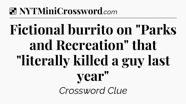 Solution: Fictional burrito on 