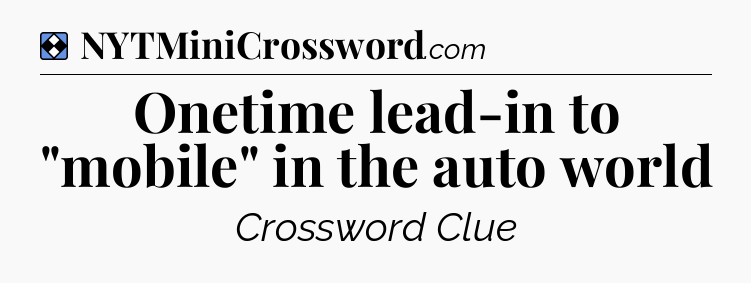 Solution: Onetime lead-in to 