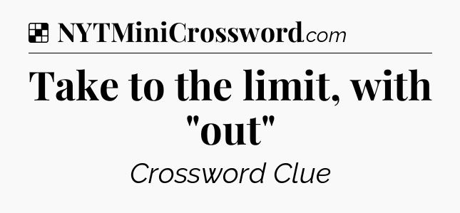 Solution: Take to the limit, with 
