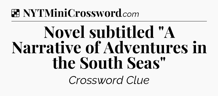 Solution: Novel subtitled 