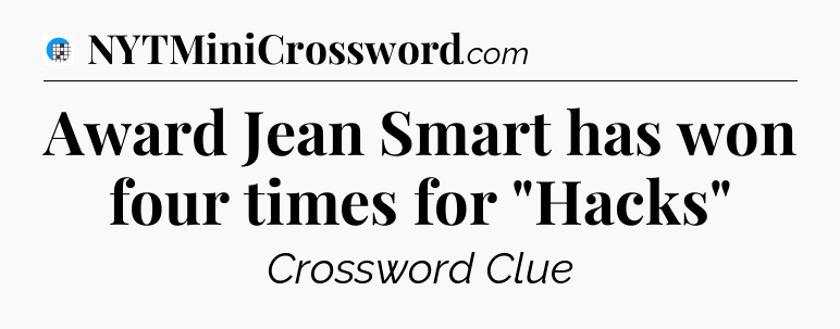 Award Jean Smart has won four times for 