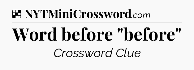 Solution: Word before 