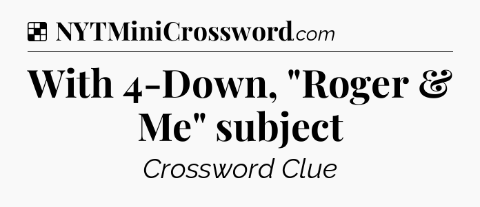 Solution: With 4-Down, 