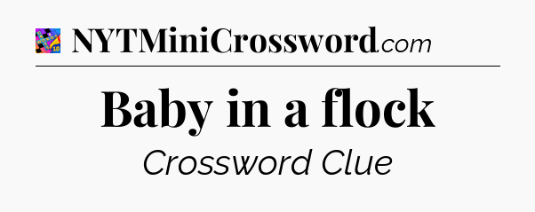 Baby in a flock Crossword Clue
