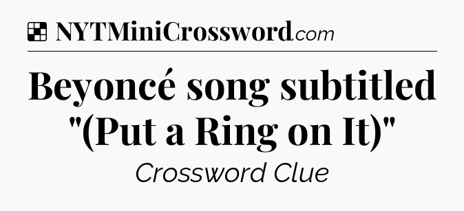 Solution: Beyoncé song subtitled 