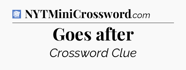 Goes after Puzzle Page Crossword Clue