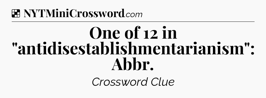 Solution: One of 12 in 